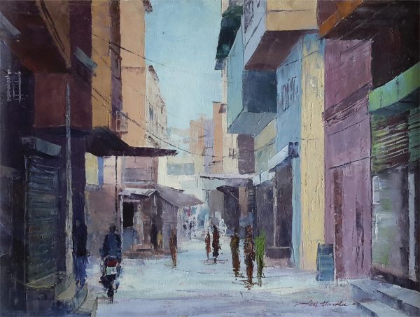 Oil Paint Cityscape Painting 2127