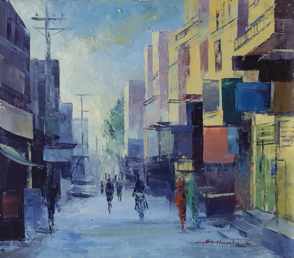 Oil Paint Cityscape Painting 2130