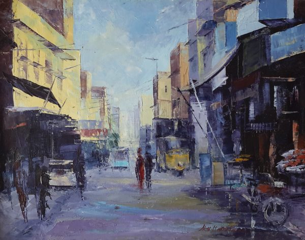 Oil Paint Cityscape Painting 2131