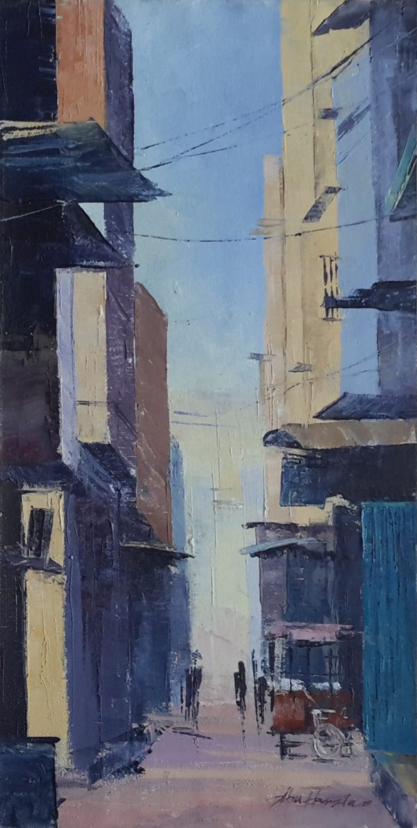 Oil Paint Cityscape Painting 2136