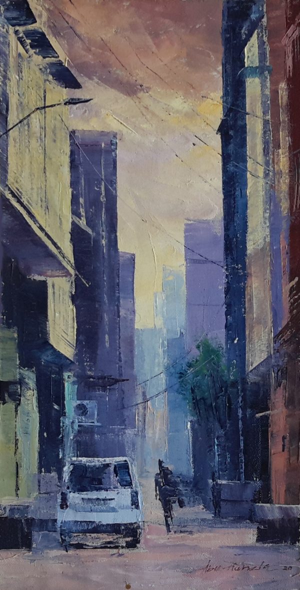 Oil Paint Cityscape Painting 2137