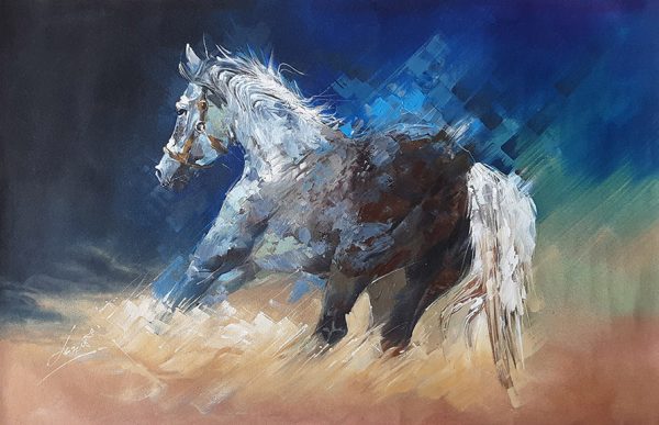 Oil Paint Horses Painting 2605