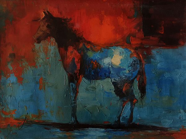 Oil Paint Horses Painting 3835