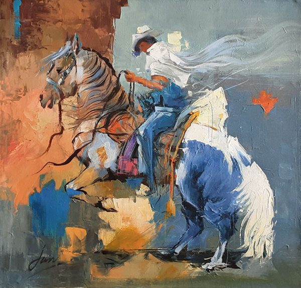 Oil Paint Horses Painting 3904