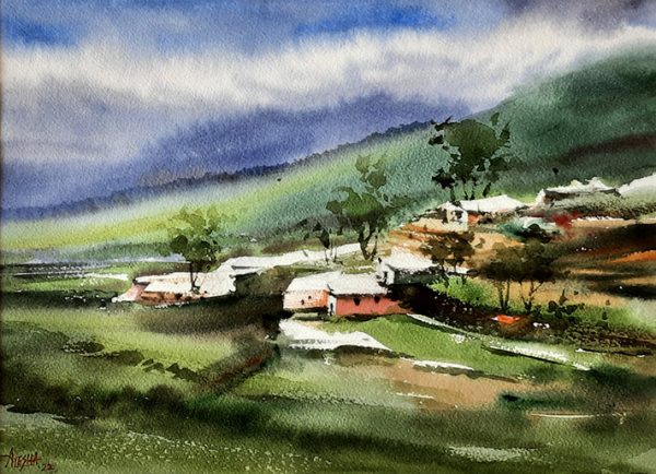 Water Color Landscape Painting 5102