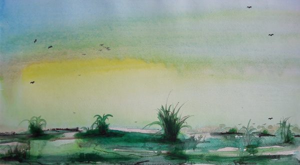 Water Color Landscape Painting 0068