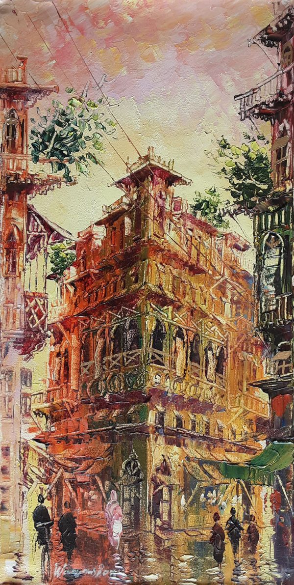 Oil Paint Cityscape Painting 2920