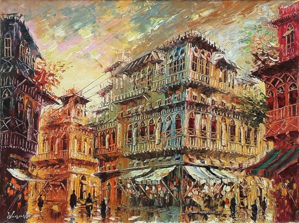 Oil Paint Cityscape Painting 2930