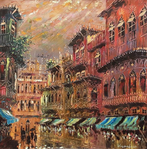 Oil Paint Cityscape Painting 2931