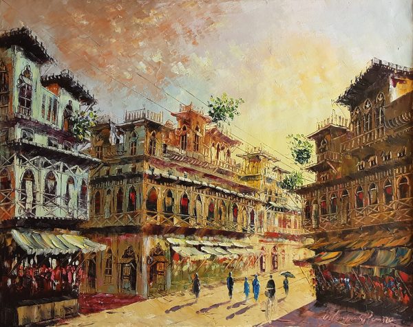 Oil Paint Cityscape Painting 2933