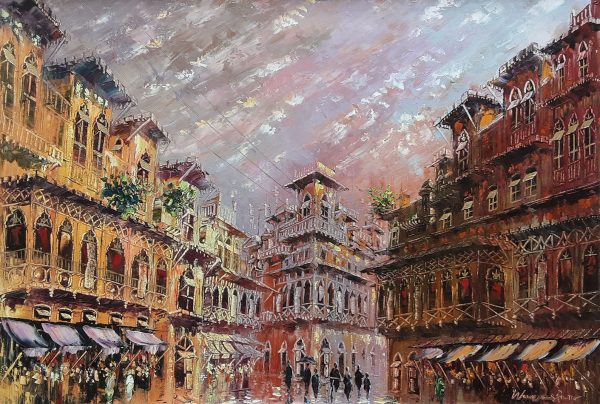 Oil Paint Cityscape Painting 2935