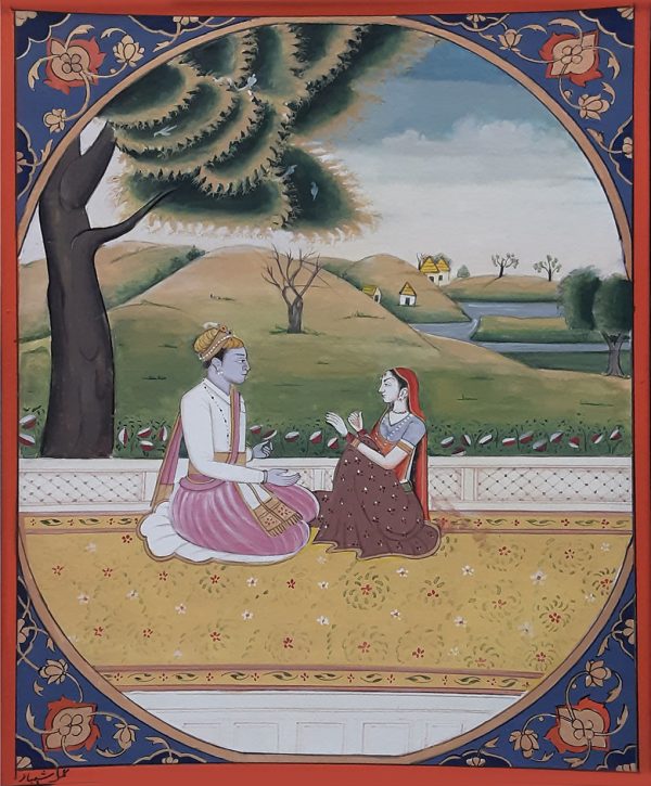 Gouache on Wasli Miniature Painting 2967