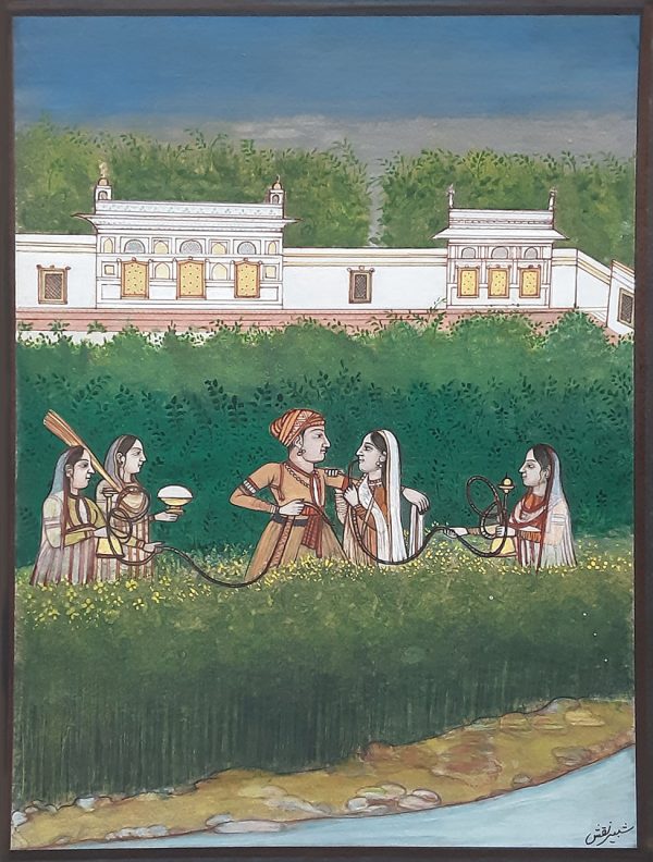 Gouache on Wasli Miniature Painting 2970