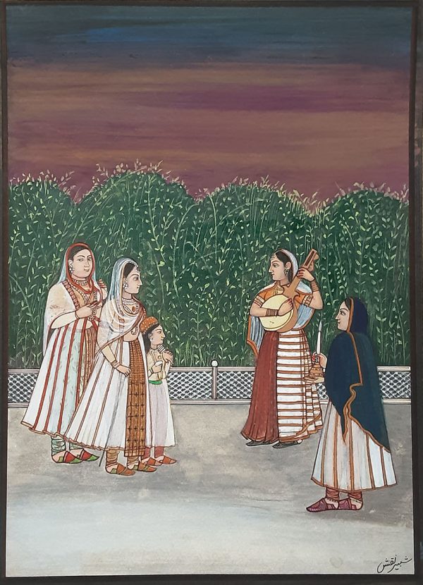 Gouache on Wasli Miniature Painting 2971