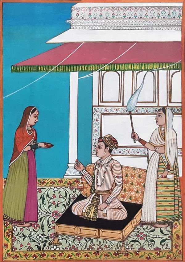 Gouache on Wasli Miniature Painting 3038