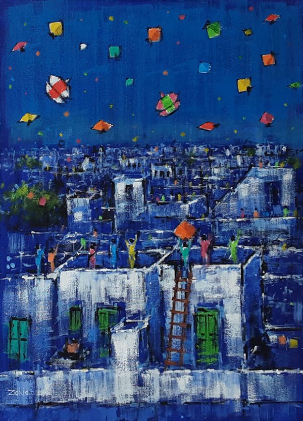 Acrylic Paint Cityscape Painting 3369