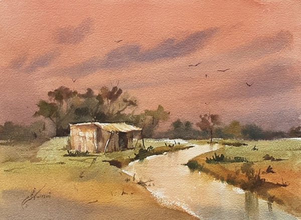 Water Color Landscape Painting 3863