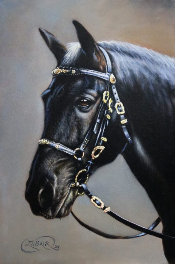 Oil Paint Horses Painting 4863