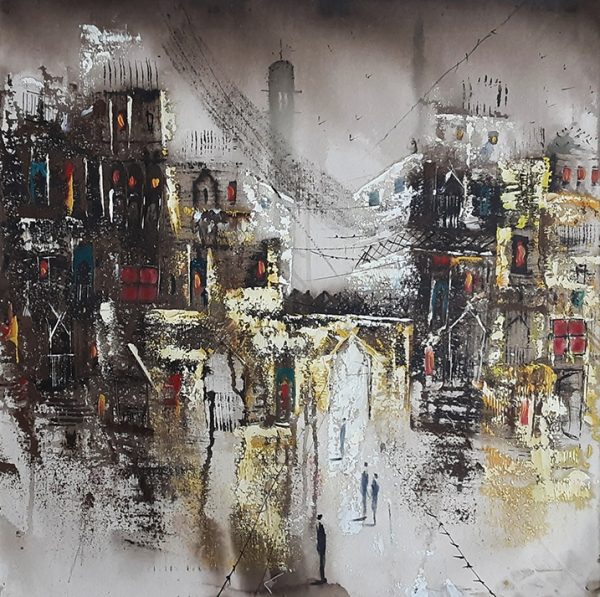 Acrylic Paint Cityscape Painting 5260